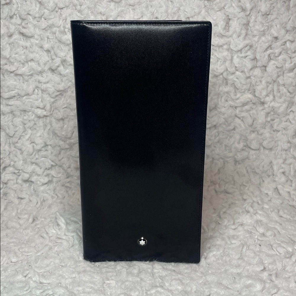New Montblanc Meisterstück Bi-fold Slim Leather Unisex Long Wallet Black